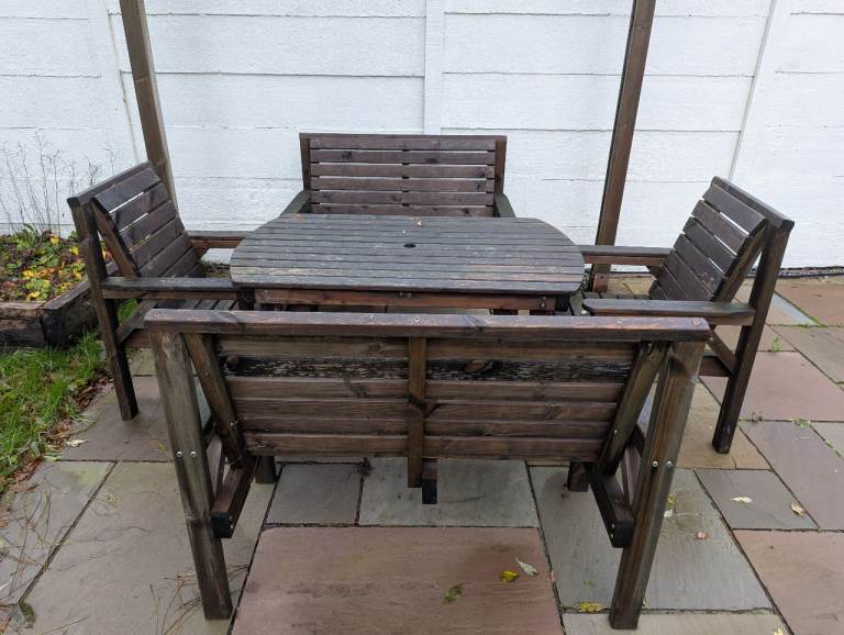 Wooden Garden table and chairs