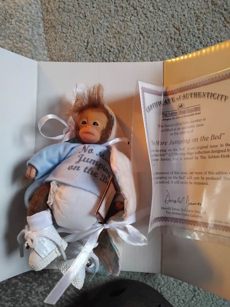 Ashton drake galleries monkeying around  monkey 