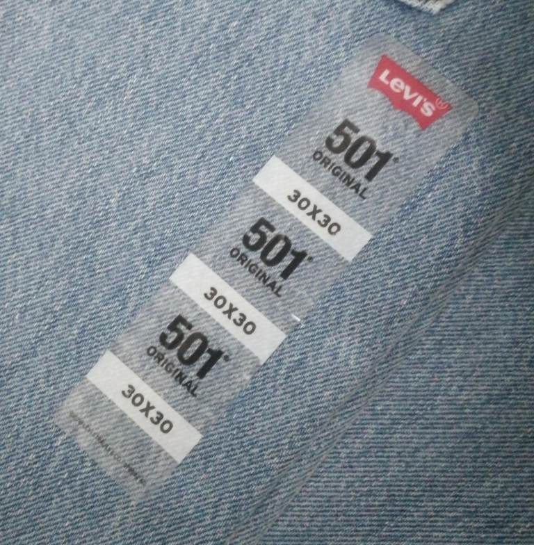 New Men's Levi's Levi Blue 501 Jeans Straight Leg W30" L28" - 2 Available