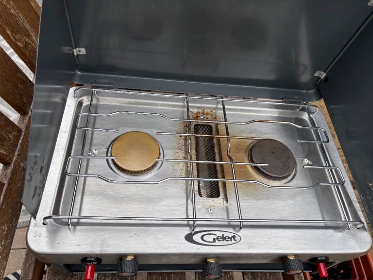 Camping stove and pots and pans 