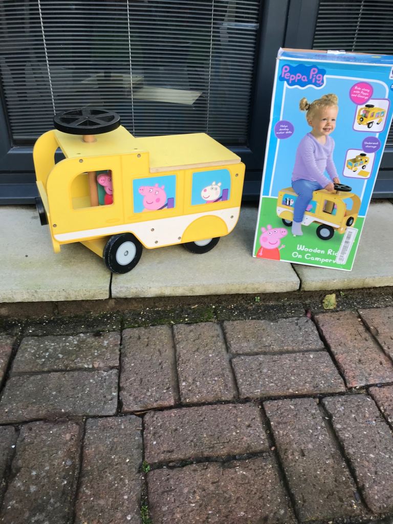 Peppa Pig Wooden Ride On Camper Van