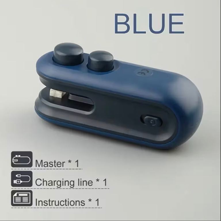 Household Portable Blue Sealing Machine, Plastic Wrap Snack Bag Zipper Tool