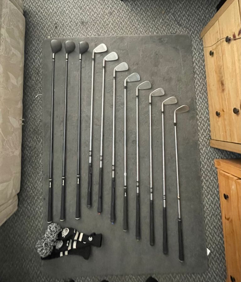 Nike Slingshot Irons, Titleist Vokey 56° Wedge and Cleveland Mashie Woods 3, 5 & 7. OPEN TO OFFERS