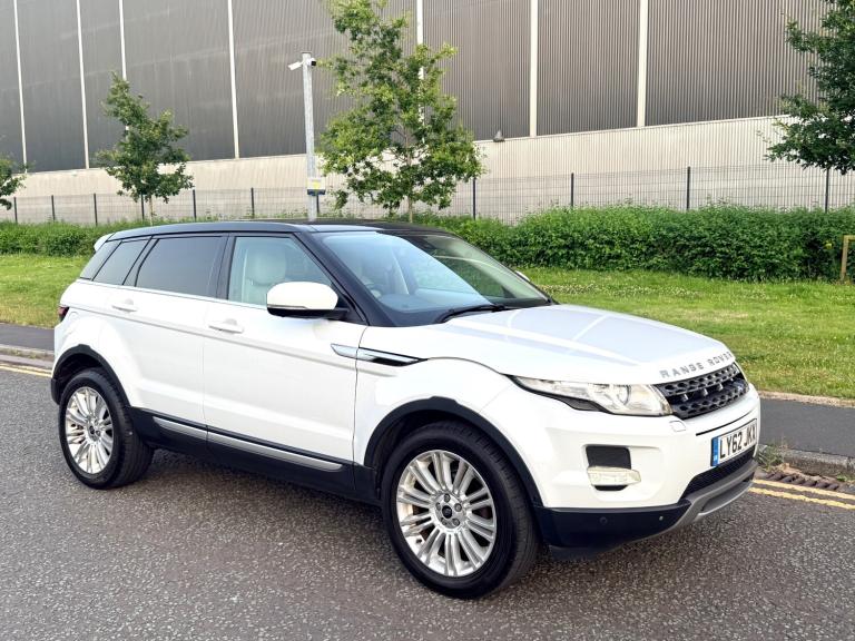 2012/62 L/R RANGE ROVER EVOQUE 2.2 SD4 PRESTIGE LUXURY AUTOMATIC-WHITE+GREY LTHR