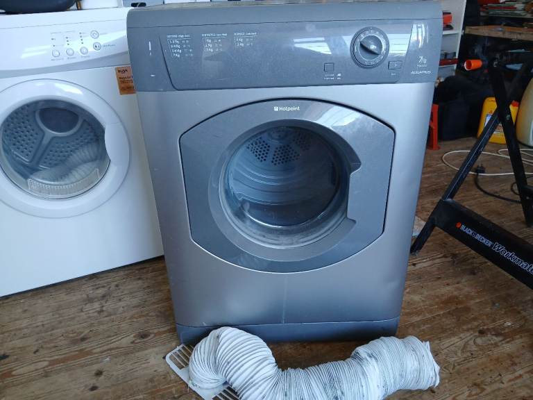 Grey Hotpoint 7kg Vented Tumble Drier with Vent Hose for sale