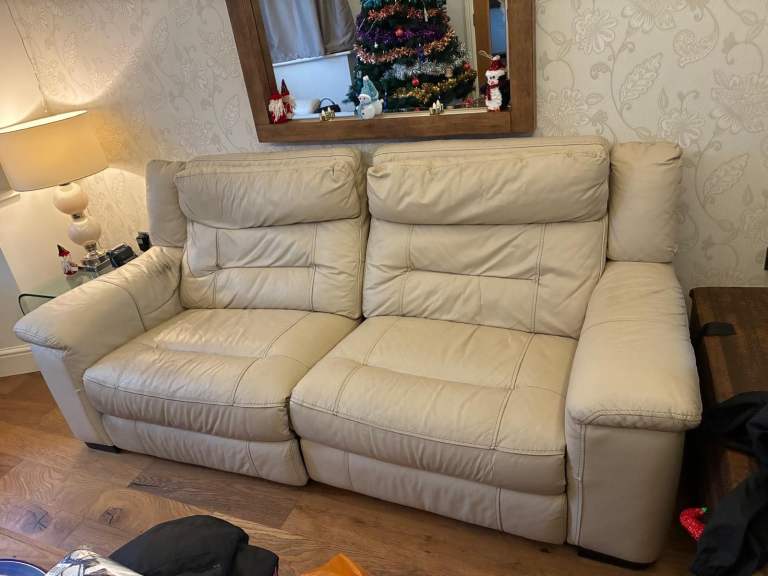 Free 3 seater leather recliner sofa 