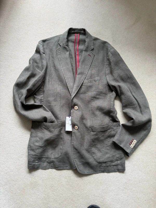 Men's 100% Linen Jacket by El Ganso New with Tags Size UK 44
