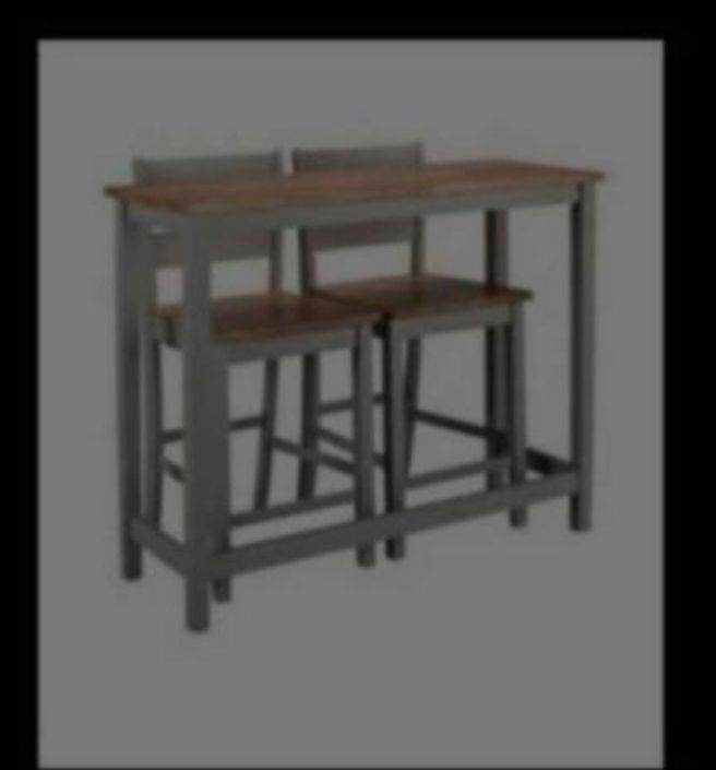 Breakfast bar & 2 x stools - new