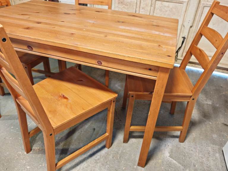 IKEA Jokkmokk dining table with 4 chairs 