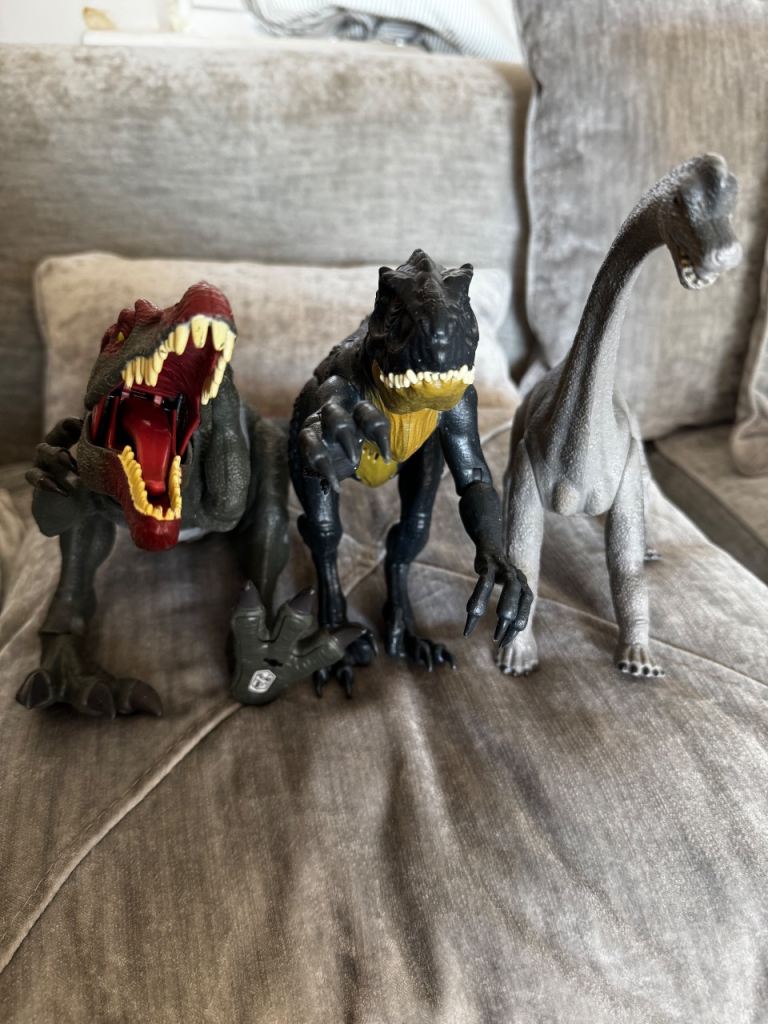 Three medium size dinosaurs 