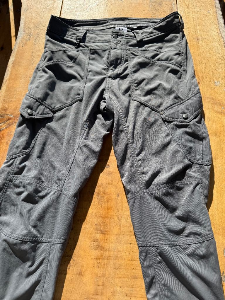 Salomon Ladies Grey Outdoor Cargo Trousers UK 34" Waist