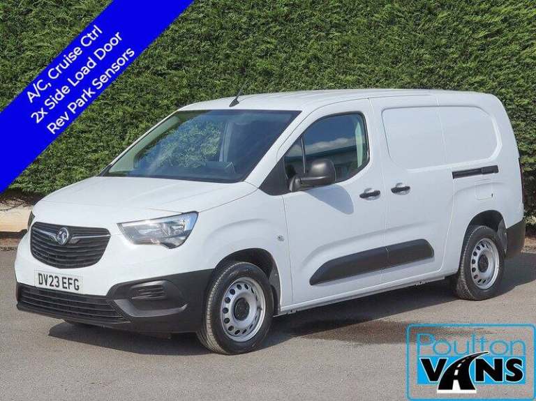 2023 Vauxhall Combo 2300 Prime 1.5 Turbo D 100BHP L2 Long Van, Bluetooth, Air Con, Cruise, Twin S...