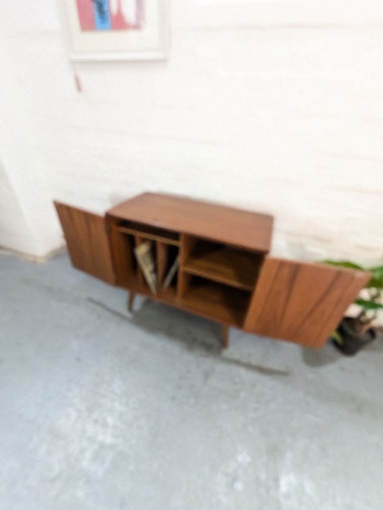 Danish Mid Century Teak Record Cabinet