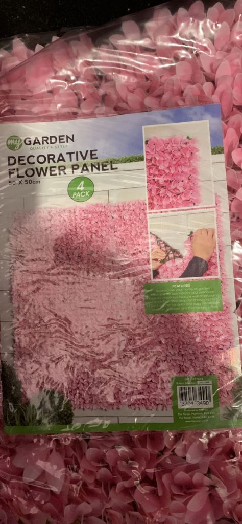 Large pink & White Flower Panals x 3 packs PRICE REDUCED