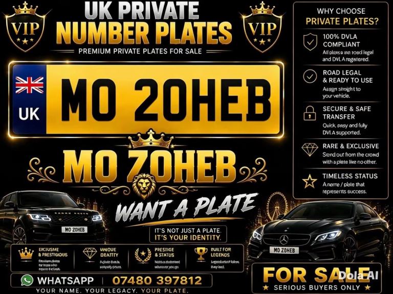 Private number plate mo ZOHEB 