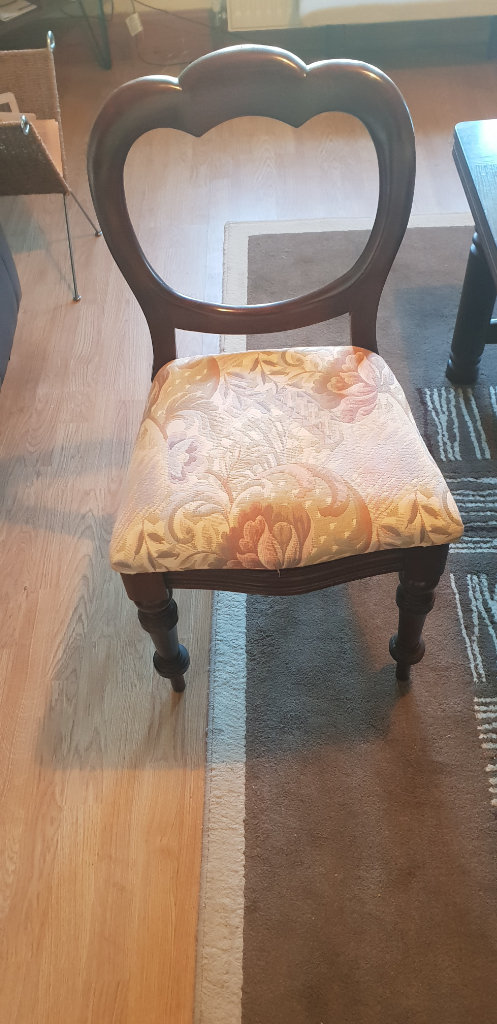 X6 victorian balloon back chairs 