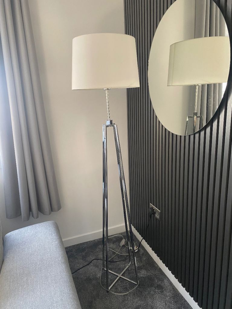 John Lewis chrome floor lamp 