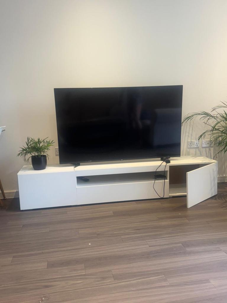 White TV Stand 