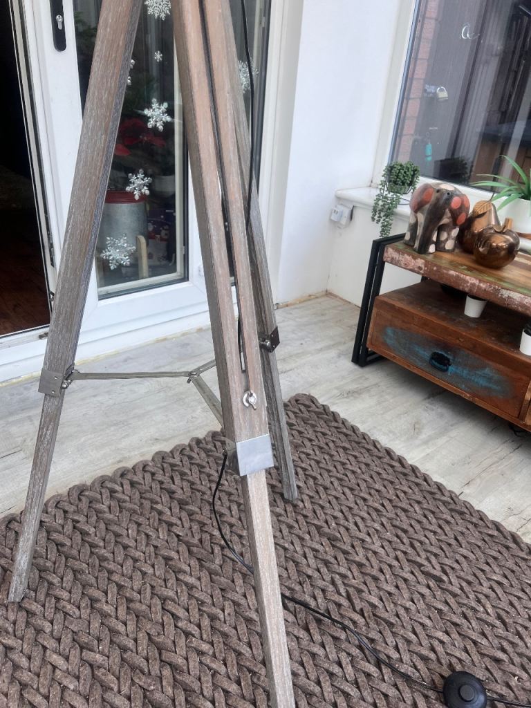 image for Grey tripod lamp