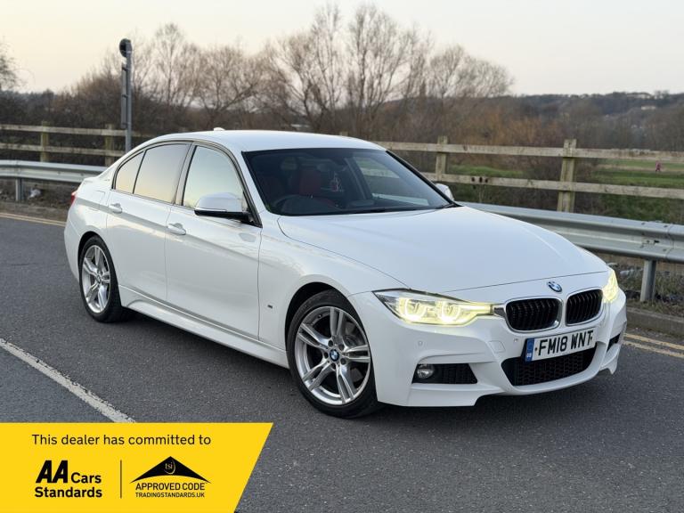 2018 BMW 3 SERIES 330e M SPORT HYBRID AUTO WHITE SALOON RED LEATHER HPI CLEAR