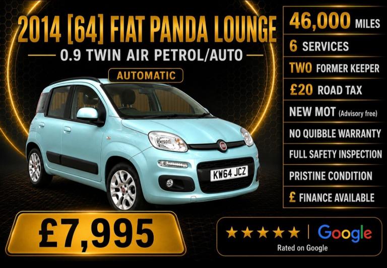 2015 Fiat Panda 0.9 TwinAir [85] Lounge 5dr Dualogic HATCHBACK Petrol Automatic