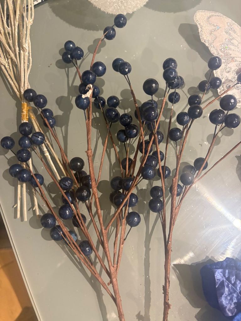 Habitat half Christmas tree and decorations  