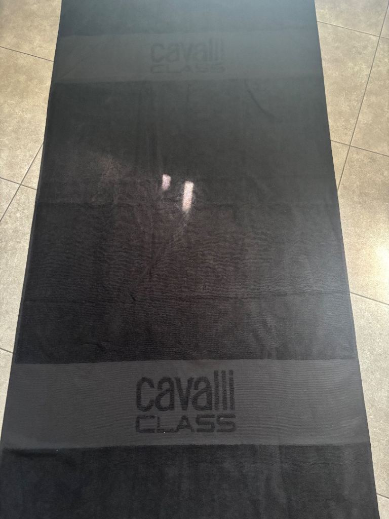 New Cavalli Class Black Beach Towel