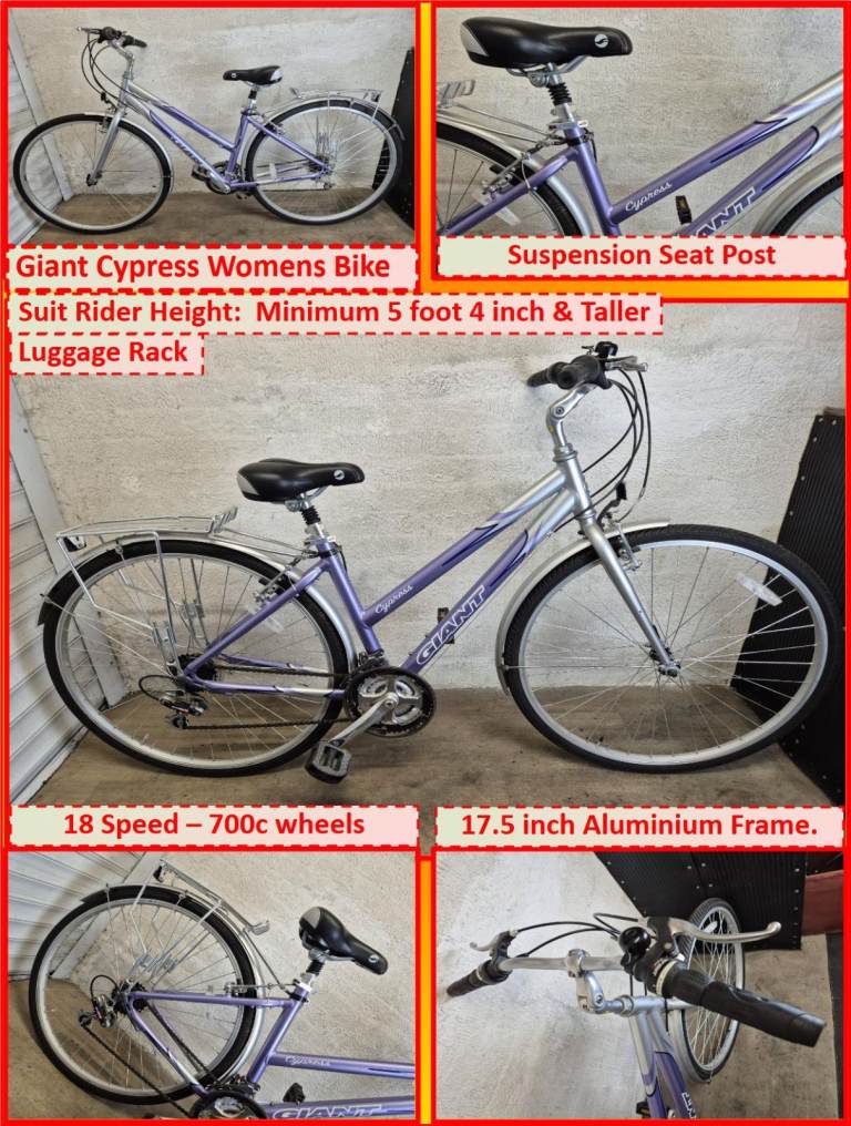 Giant Cypress Womens Bike - 18 Speed – 700c wheels.