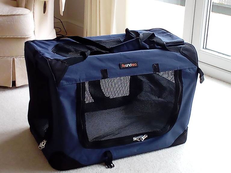 PET CARRIER  FEANDREA Dog Carrier, Folding Fabric Pet Carrier, 60 x 42 x 42 cm, Dark Blue
