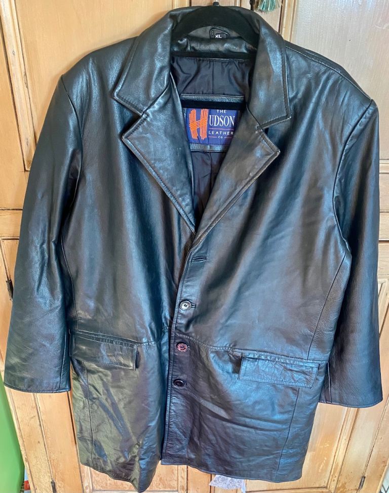 Mens leather coat.