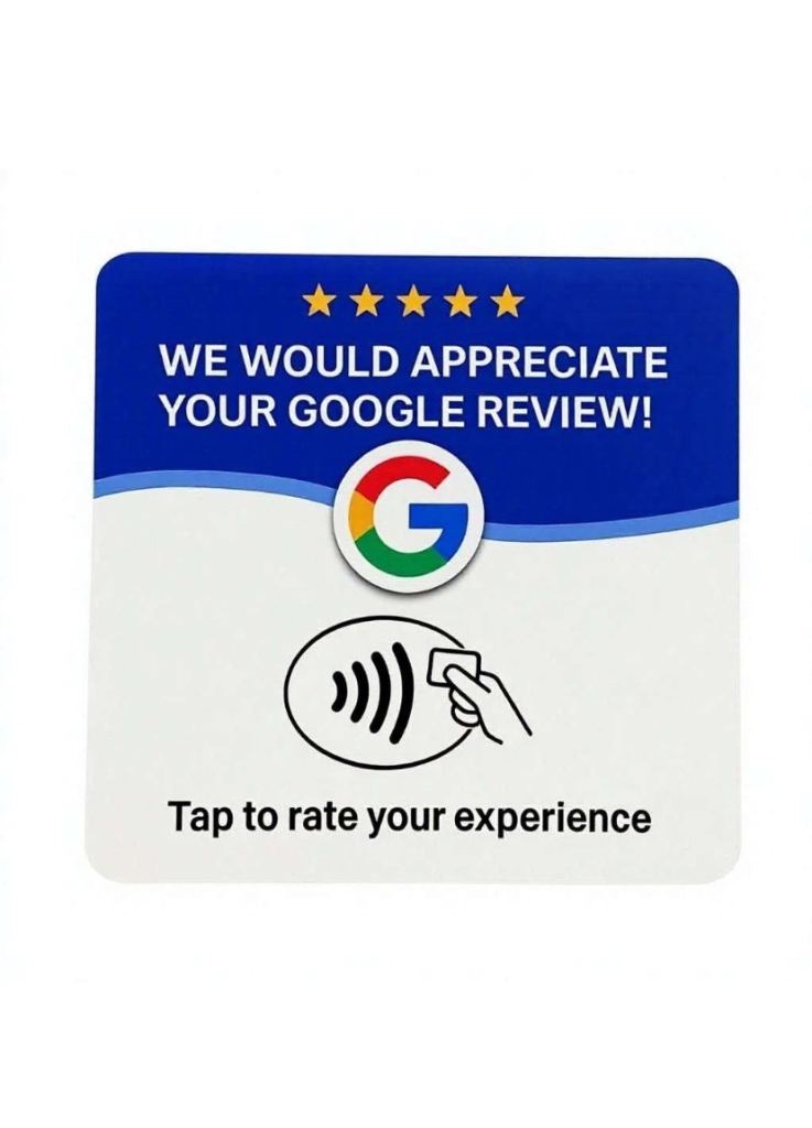 Google reviews card nfc