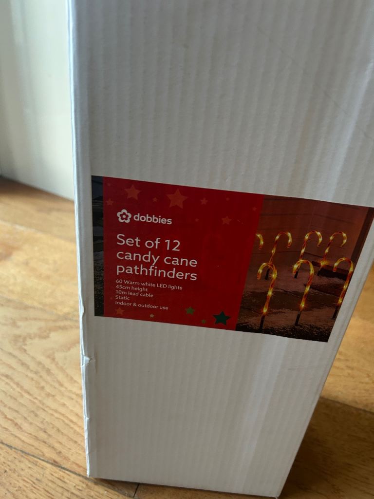 12 candy cane path finders Christmas lights 