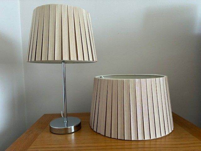 Matching bedside lamp and centre lightshade