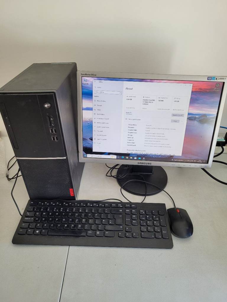 GOING TODAY Lenovo Computer, Keyboard, Mouse & Samsung Monitor Bundle