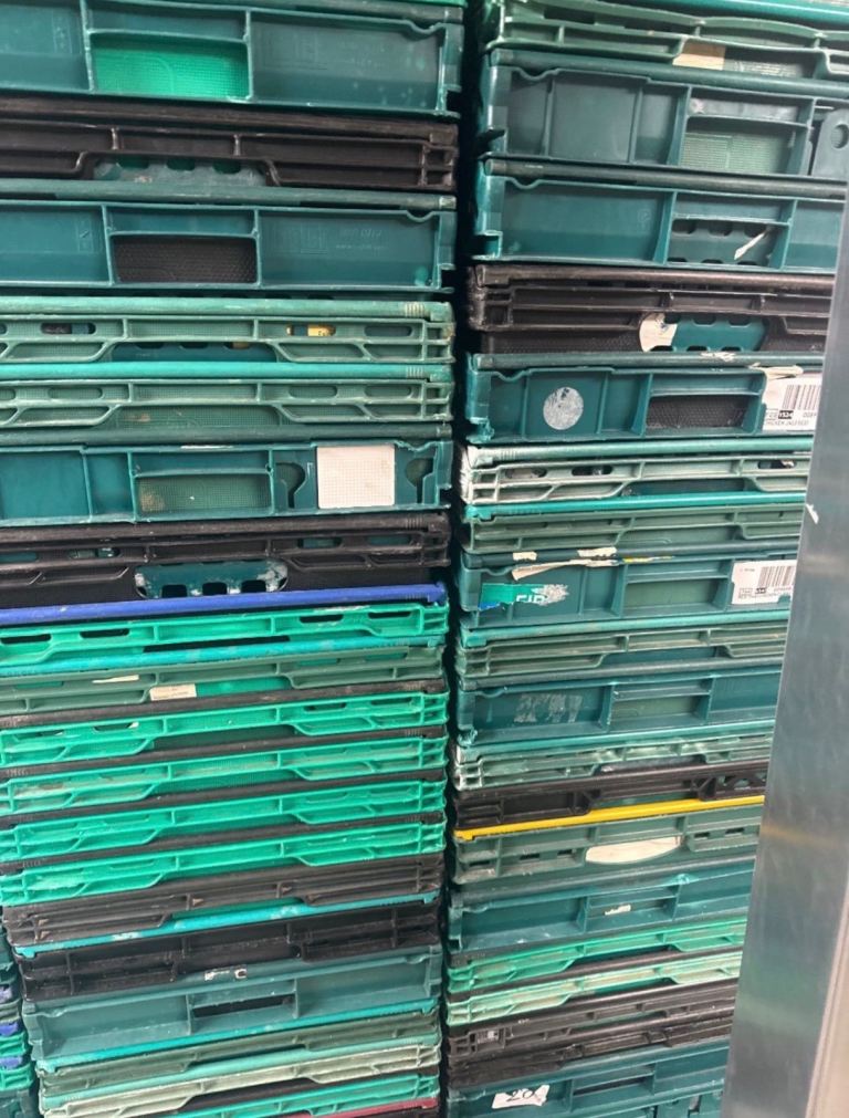 Bale arm crates - lots for sale. Trolleys too 