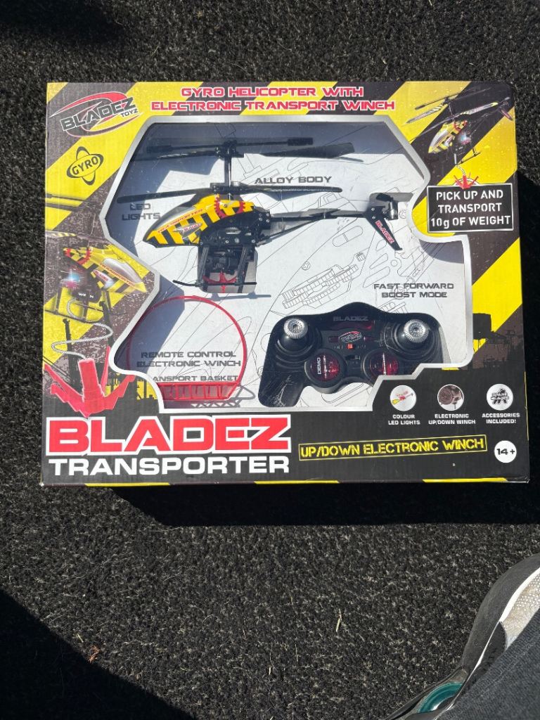 Bladez Transporter Gyro Helicopter with Electronic Winch – New in Box