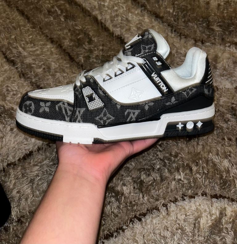 Black and white Louis Vuitton shoes 