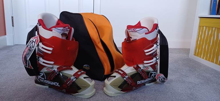 Rossignol Zenith Sensor 3 100 Ski Boots Size 29 White Red Good Condition