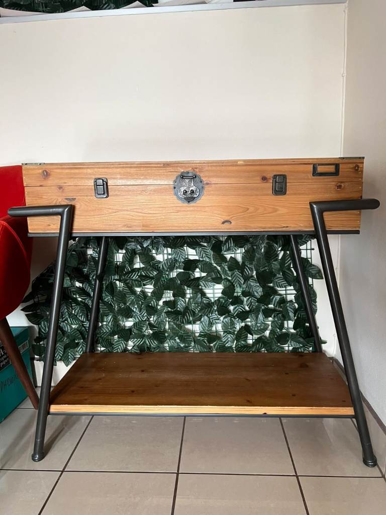 New Foundry Storage Console Table – Industrial Style – barely used (easy pick up Angel/Kings Cross)