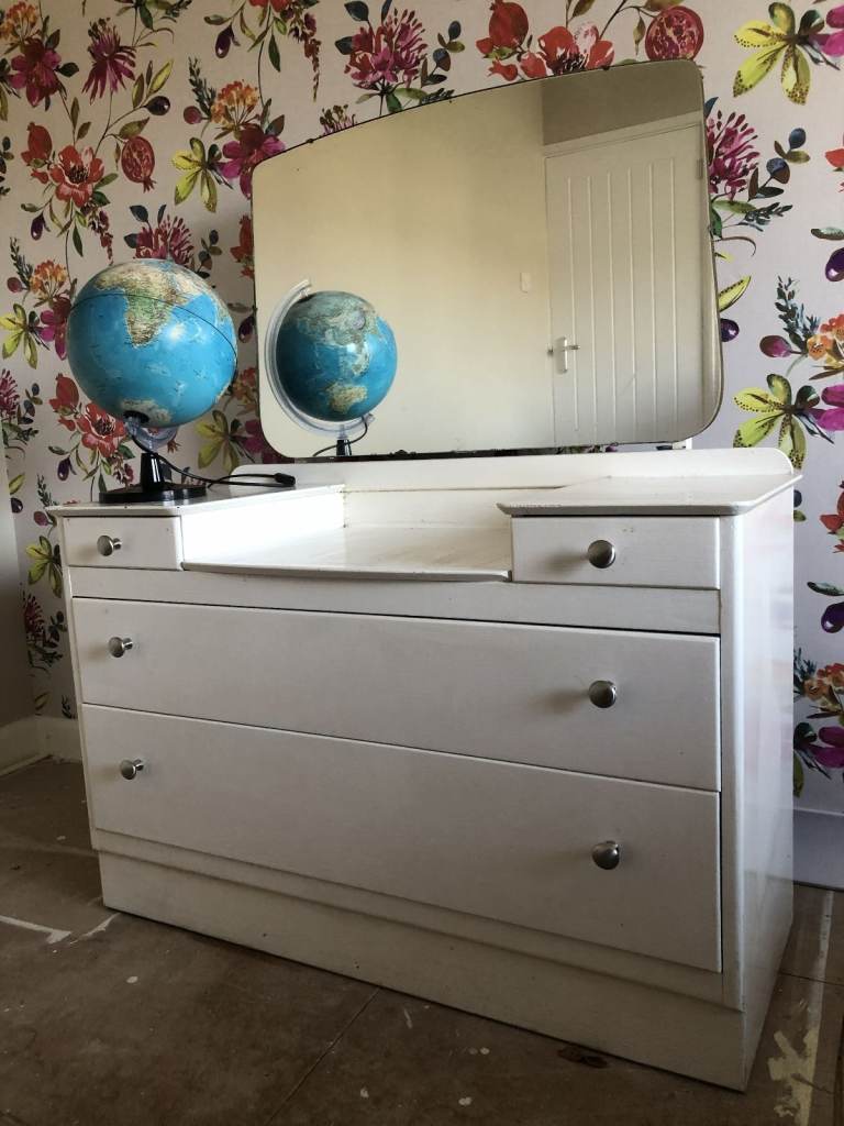  Dressing Table  1950s wood painted