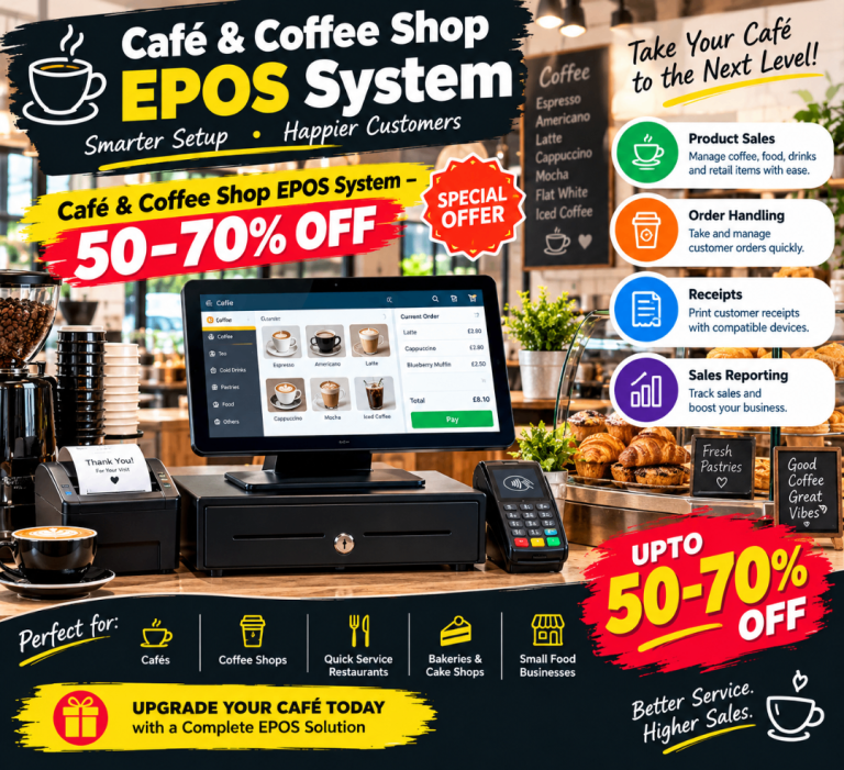 Café & Coffee Shop EPOS System – Special Offer : 50%–70% OF