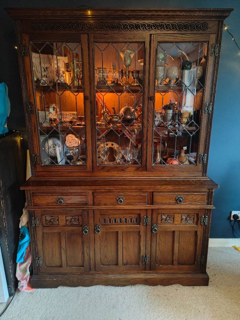 Has to go by Monday!  Display cabinet with lights sideboard large