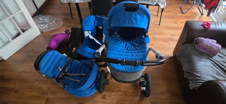 ​Britax Affinity Travel System - Complete Set (Stroller, Car Seat & Base) - Blue/White