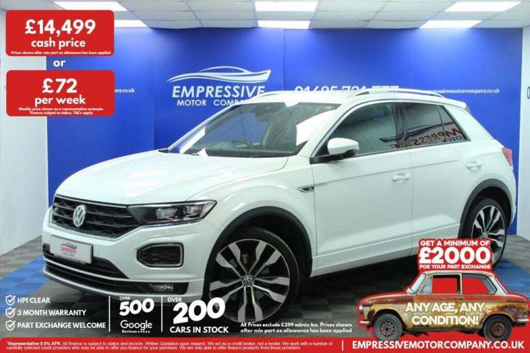2019 69 VOLKSWAGEN T-ROC 1.6 TDI R-LINE SUV 5DR DIESEL MANUAL EURO 6 (S/S) (115
