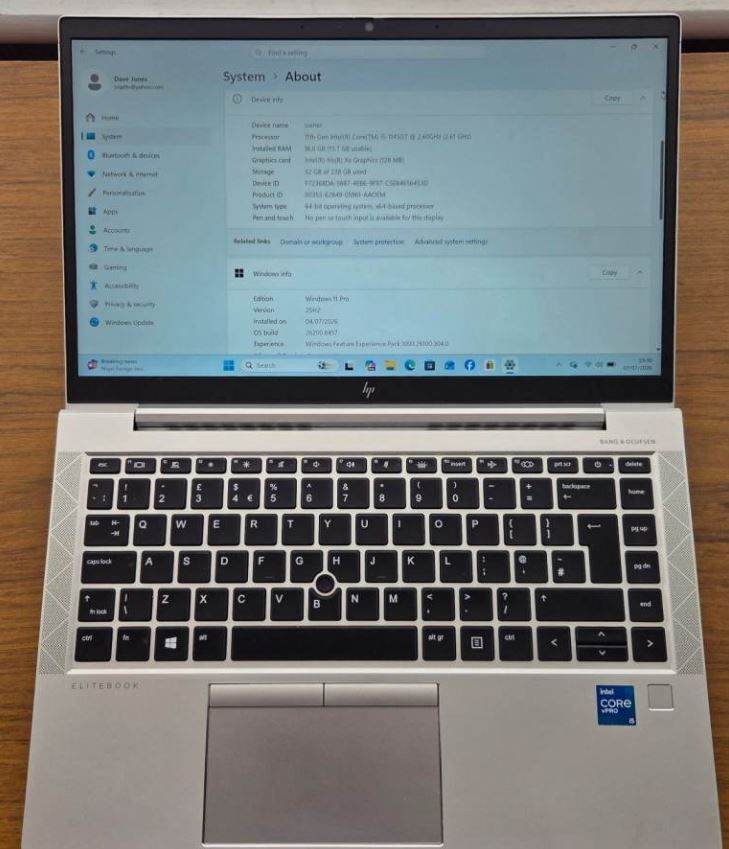 HP EliteBook 840 G8 Laptop – 11th Gen i5, 16GB RAM, 256GB SSD