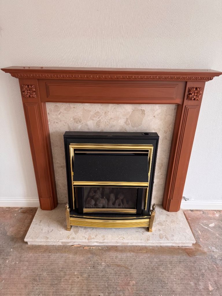 Fireplace, surround, gas fire 