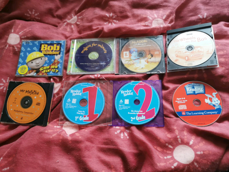 Children's Educational Audio Book/Music CDs / CD Rom Video x 8