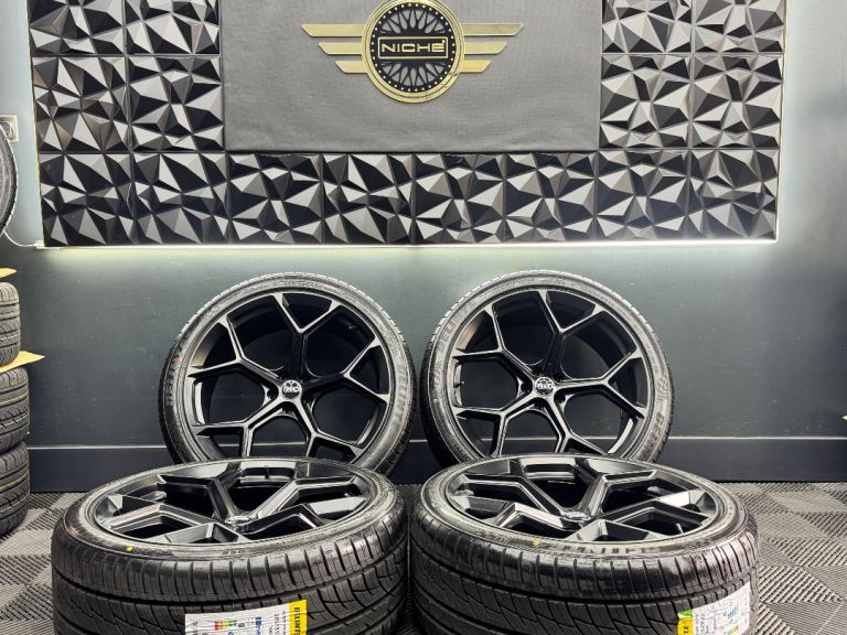 22” inch black audi rs6 sq7 q7 rsq8 q4 s8 allroad alloy wheels tyres 5x112 gls rs7 q5