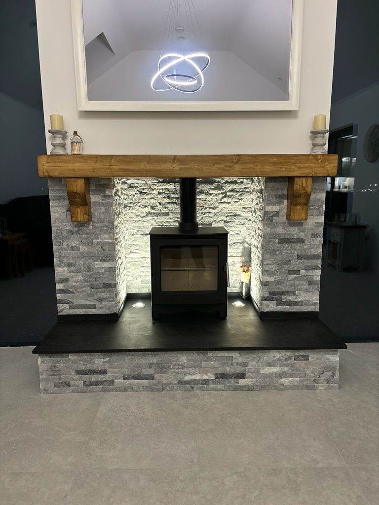 Mantels Hearths Slate Stone Cladding Fireplace 