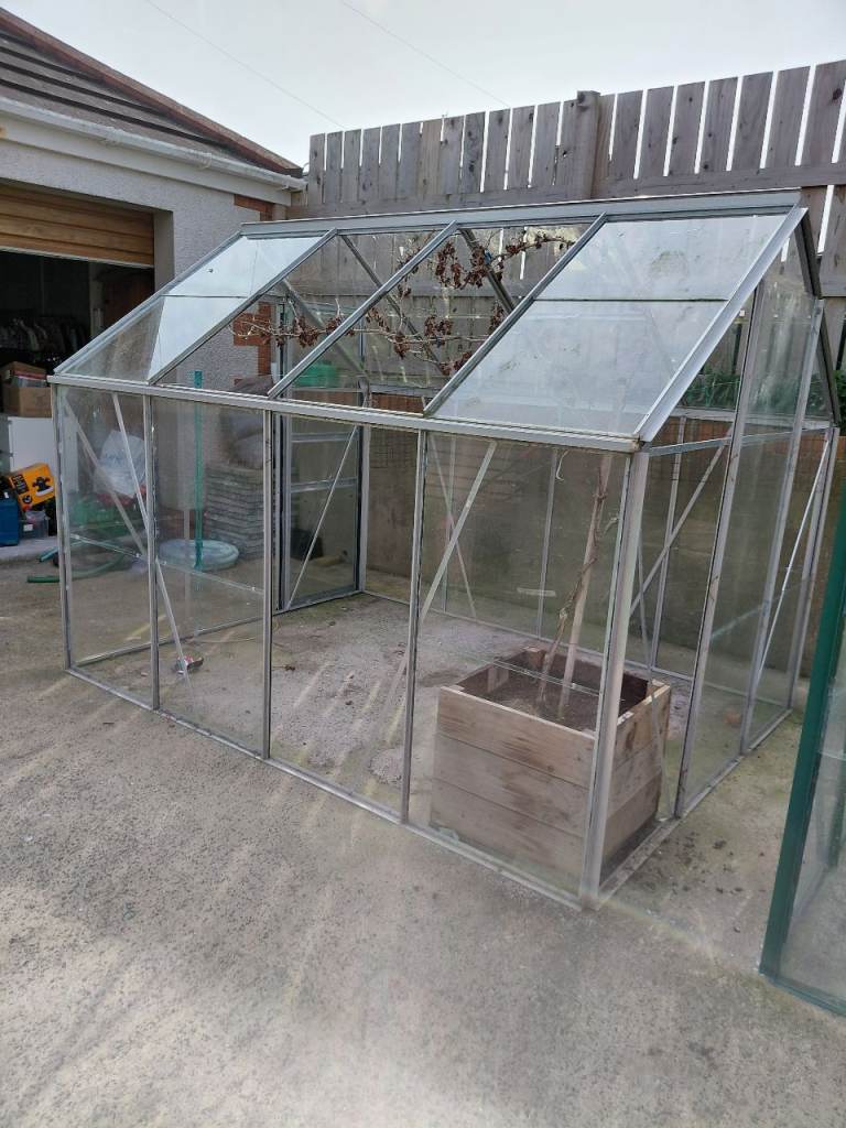 Halls popular 8'x6' glass greenhouse 